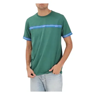 GCDS Gcds, Tops, Heren, Groen, M, Katoen, Logo Tape T-shirt