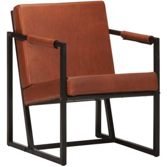 vidaXL Sill&oacute;n De Cuero Aut&eacute;ntico Marr&oacute;n Vidaxl