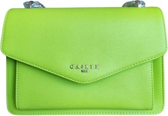 Ga&euml;lle Paris Groene Schoudertas met Verstelbare Band - Dames - Schoudertassen - Groen - ONE Size - Leer - Tassen