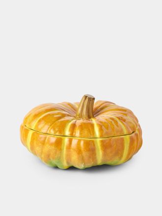 Este Ceramiche Porcellane Pumpkin Hand-Painted Ceramic Medium Soup Tureen