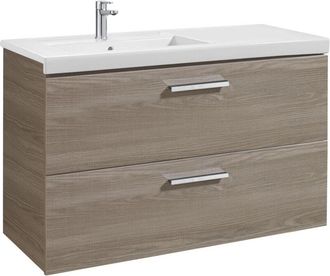 Roca Unik mueble con dos cajones + lavabo prisma Roca Color: Blanco brillo - Posición del lavabo: Derecha