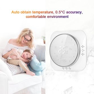 OEM Termostato Inteligente Wi-fi De 95-240 V, 5+1+1 Periodos Programables, Control Por Voz Mediante Aplicaci&oacute;n, Pantalla Lcd Retroiluminada, Compatible Co