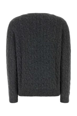 Valentino Garavani Womens Dark Grey Wool Sweater Antracitemelange Maglieria