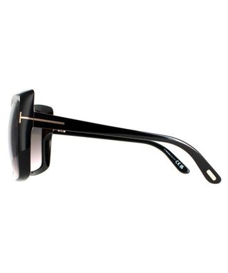 Tom Ford Butterfly Womens Shiny Black Smoke Gradient FT0943 Jasmin Sunglasses - One Size