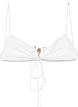 CHRISTOPHER ESBER Ruched Orbit Bikini Top - Womens - Polyamide/Spandex/Elastane