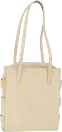Loewe Pre-owned Leren Schoudertas - Dames - Vintage Shopper - Wit - ONE Size - Leer - Vintage