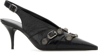Balenciaga Womens Cagole Heel Black Lamb