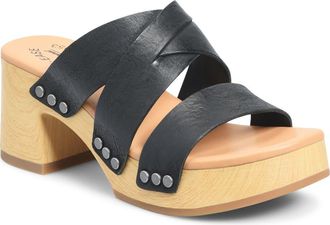 Kork-ease Emersen Platform Mule Sandal in Black Full Grain at Nordstrom, Size 10