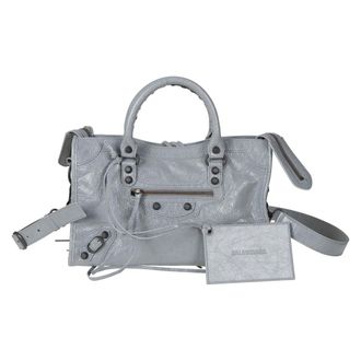 Balenciaga Le City Bag S - Dames - Tassen - Grijs - Maat: ONE Size Leer