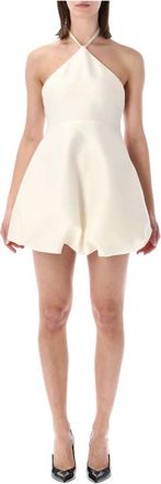 Balenciaga Mini Jurk - Dames - Feestkleedjes - Beige - XS - Wol - Kleedjes