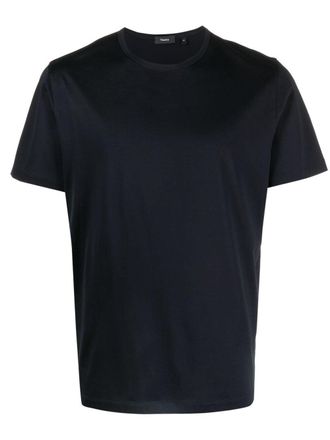 Theory round neck T-shirt - men - Cotton - S - Blue