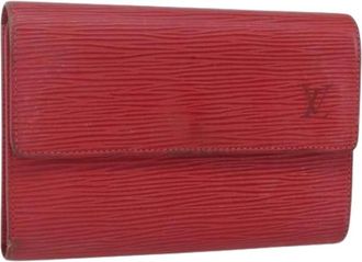 Louis Vuitton Pre-owned leren portemonnee - Dames - Vintage Accessoires - Rood - ONE Size - Leer - Vintage