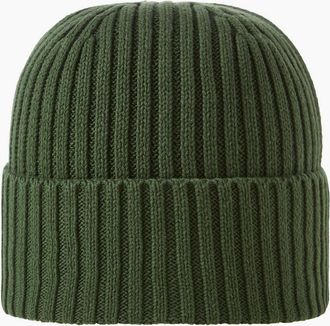 Jack & Jones Jack & Jones Mens Cotton Adjustable Cuff Beanie - Green - Size: MENS