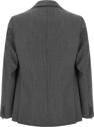 Pal Zileri Double-Breasted Wool Suit - Charcoal