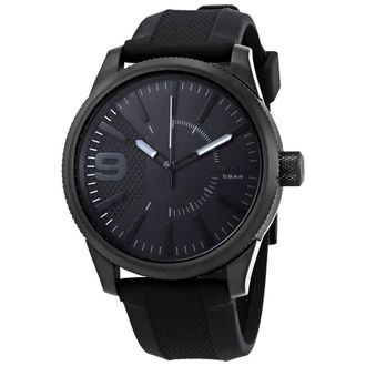 Diesel Rasp Black Dial Black Silicone Mens Watch DZ1807