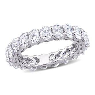 Amour 4 CT DEW Created Moissanite Eternity Ring In 14K White Gold