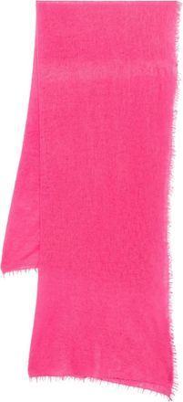 Warm-Me Sciarpa con bordi sfrangiati - Rosa