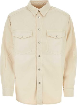 Isabel Marant Isabel Marant Mens Sand Denim Tailly Shirt - Ivory Lyocell - Size Small