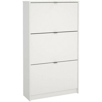 Dmora Dmora - Zapatero Irina, Zapatero, Armario De Entrada Multiusos, Zapatero, 70x24 H124 Cm, Blanco