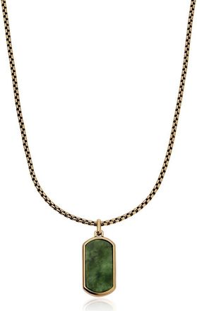Mr.Ettika Mens Dog Tag Necklace in Green at Nordstrom