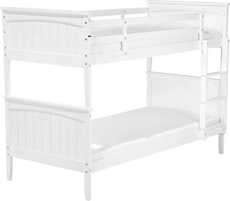 Beliani Beliani - Litera De Madera Blanca Con Escalera 90 X 200 Cm Dise&ntilde;o Escandinavo Albon