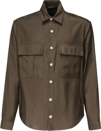 Giuliano Galiano Hombre, Camisas, Marrón, Talla: M