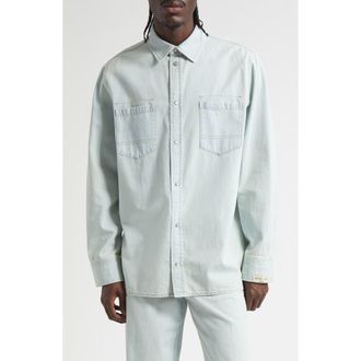 Golden Goose Journey Pedro Denim Overshirt in Light Blue at Nordstrom, Size Xx-Large