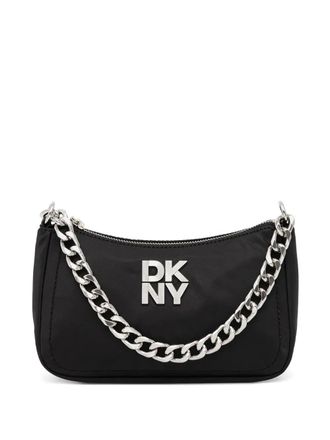 DKNY logo-detail chain shoulder bag - Black