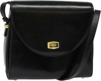 Bally Pre-owned Cross Body Bags, female, Black, Size: ONE SIZE Pre-owned Leather Shoulder Bag