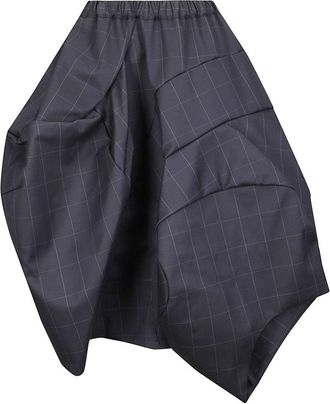 Comme Des Garçons Asymmetrical Wide Skirt With Elastic Waistband And Drawstring