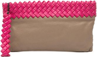 Bottega Veneta Pre-owned Bottega Veneta Intrecciato Trimmed Bicolor Nappa Clutch Ladies 1XM6REKBK4PODZJU