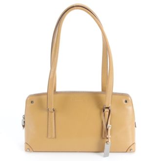 Gucci Light Brown Leather Handbag Shoulder Bag Tote Bag (Pre-Owned)