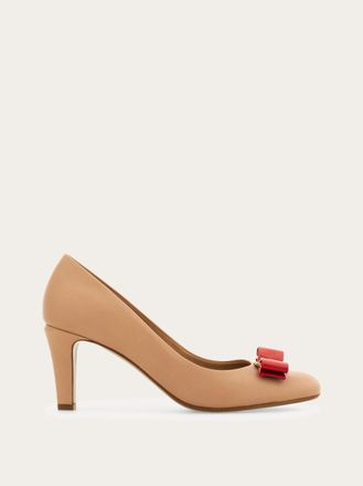 Ferragamo Women Vara bow pump Beige Size 2.5