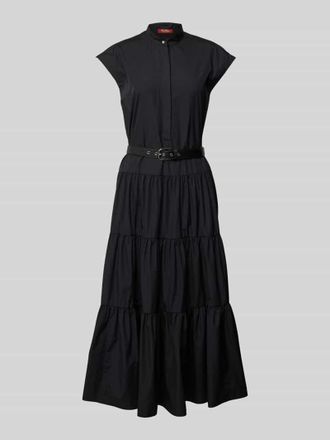 Max Mara Maxikleid mit Stehkragen Modell BAIRO in Black, Gr&ouml;&szlig;e 42
