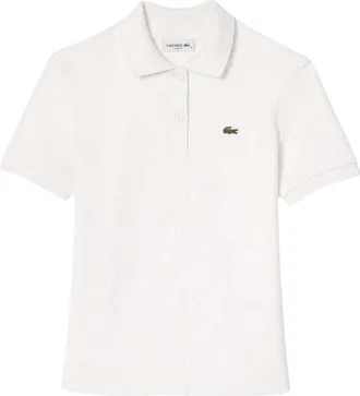Lacoste Dames/Dames Terry Slim Poloshirt met Korte Mouwen (Cr&egrave;me)