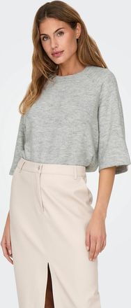 Only Trui met 3/4 mouwen en ronde hals