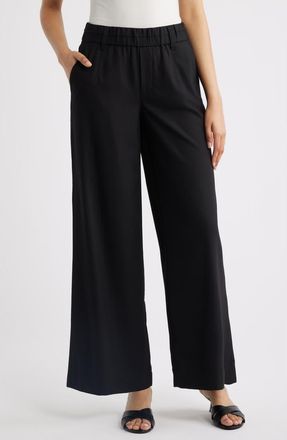 Wit & Wisdom Skyrise Side Seam Straight Leg Pants in Black at Nordstrom, Size X-Small