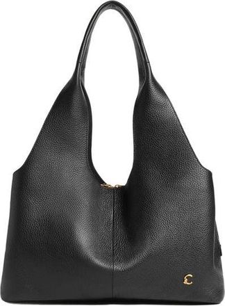 Coccinelle Pebbled Leather Shoulder Bag - Black