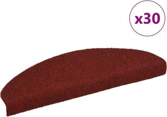 vidaXL Tappetini Autoadesivi per Scale 30 pz Rossi 65x21x4 cm - Vidaxl