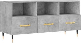 vidaXL TV Cabinet Concrete Grey 102x36x50 cm Engineered Wood vidaXL