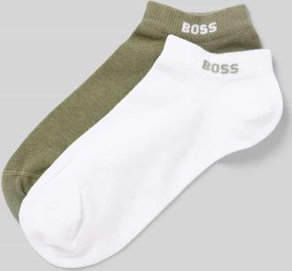 HUGO BOSS Sneaker-Socken aus Baumwoll-Mix im 2er-Pack in Oliv, Gr&ouml;&szlig;e 39-42