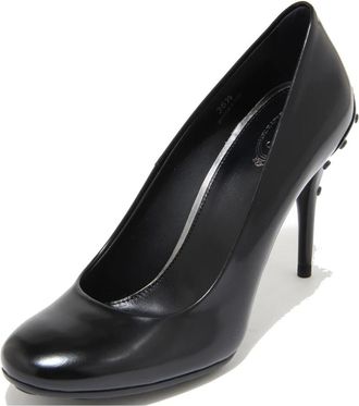Tod's Zwarte Leren Hoge Hakken - Dames - Pumps - Zwart - 36 1/2 EU - Schoenen