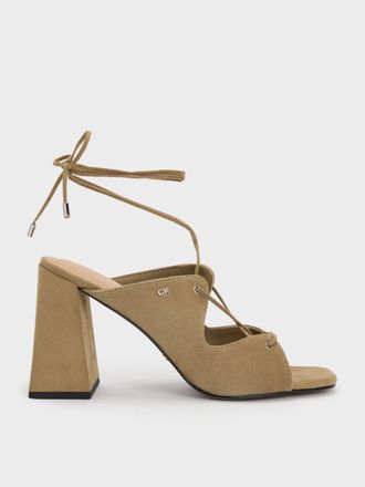 Charles & Keith Jianna Suede Heeled Sandals