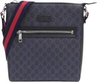 Gucci Pre-owned GG Supreme schoudertas - Dames - Vintage Schoudertas - Zwart - ONE Size - Vintage
