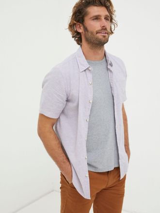 Fat Face FatFace Bugle Purple Micro Stripe Shirt