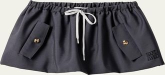 Miu Miu Drawstring Mini Skirt