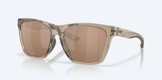 Costa Unisex Panga Ii Polarized Squared Sunglasses In Taupe Copper Silver Mirror