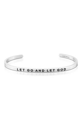 Mantra Let Go And Let God bracelet in Silver at Nordstrom