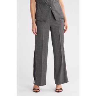 Nicole Miller Ava Houndstooth Pants in Graphite Grey Lurex at Nordstrom Rack, Size X-Large