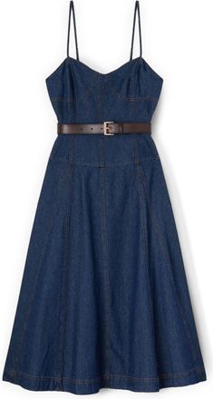 Motivi Kleedjes, Dames, Blauw, L, Katoen, Midi Kleedjes